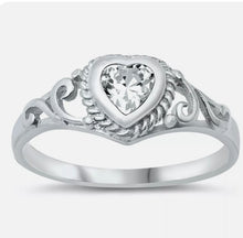 Load image into Gallery viewer, Sterling Silver Heart Ring