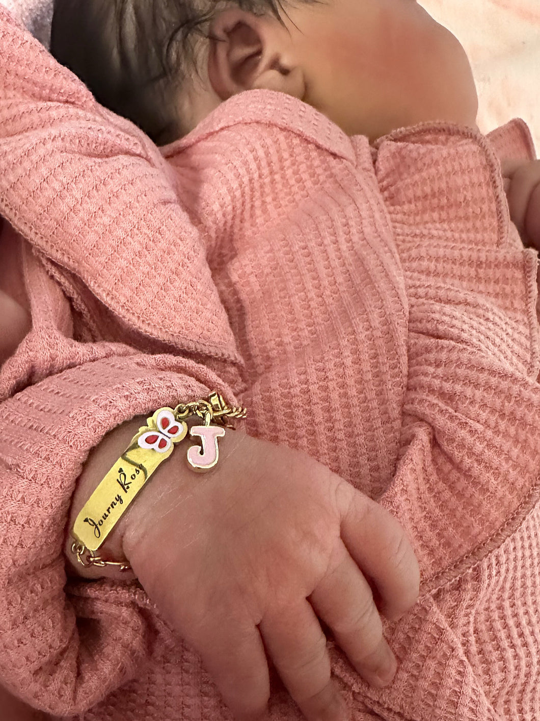 Custom butterfly initial name bracelet